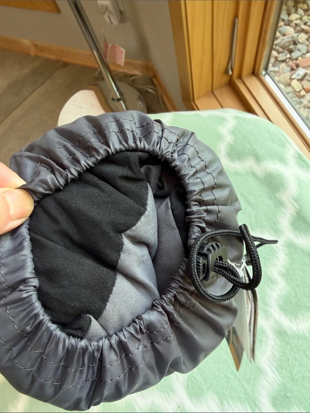 NWT Wise Owl Outfitters The Snoozy Camp Pillow Medium Size - Black and Gray